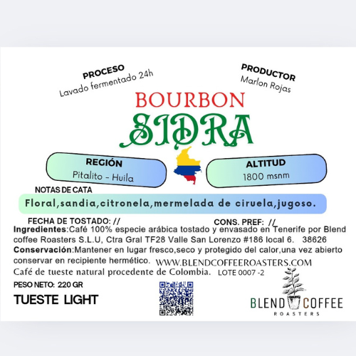 Colombia Bourbon Sidra