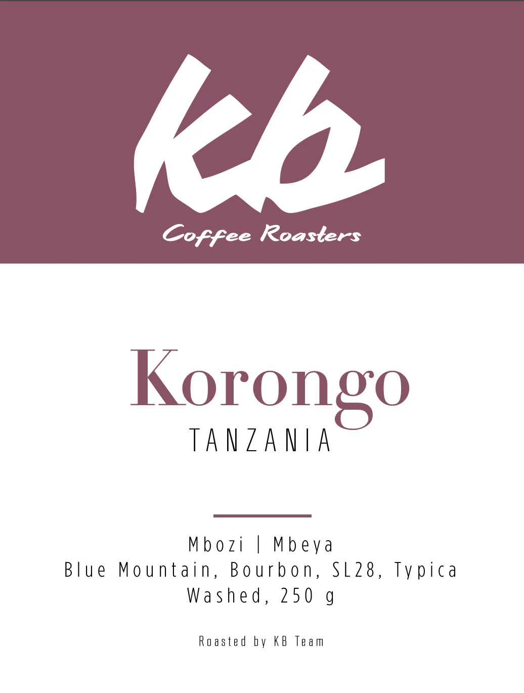 Espresso - Tanzania - Korongo