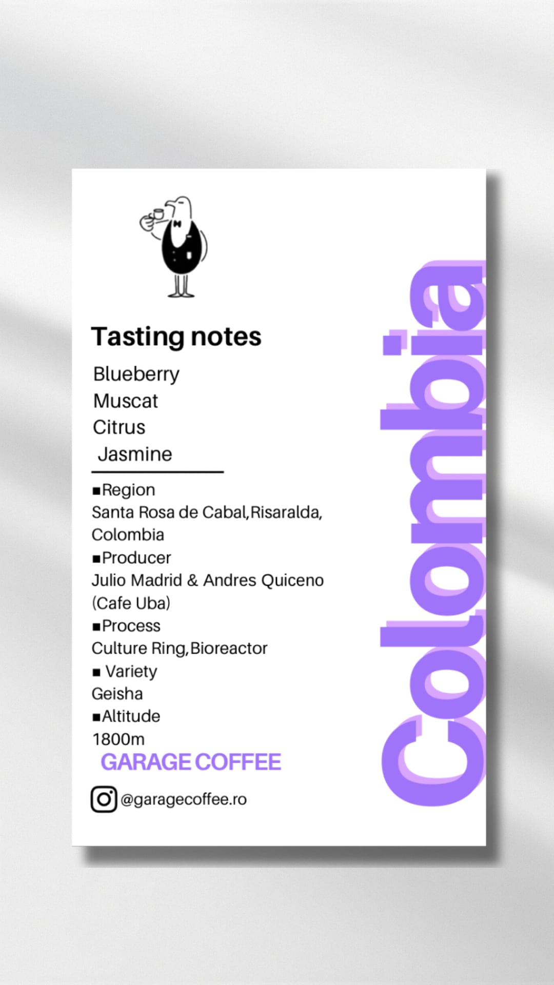 Colombia Uba Coffee Geisha Culture Ring