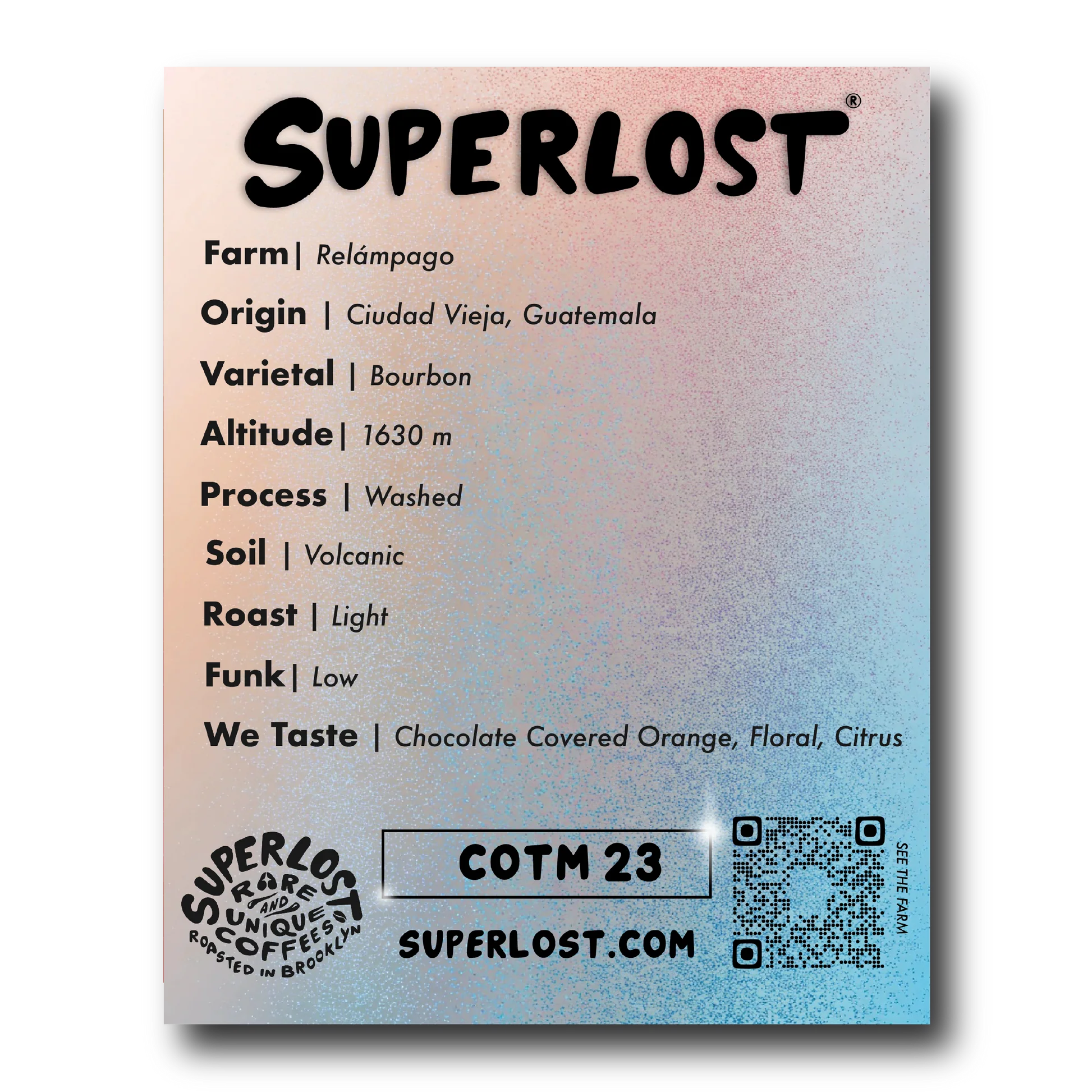 COTM 23 (Finca Relámpago | Volcanic Soil Bourbon)