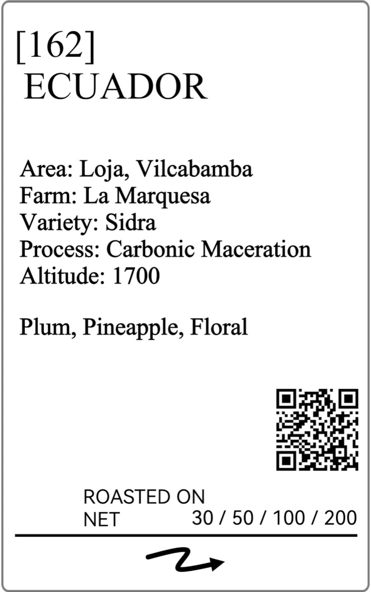 ECUADOR LA MARQUESA SIDRA CM