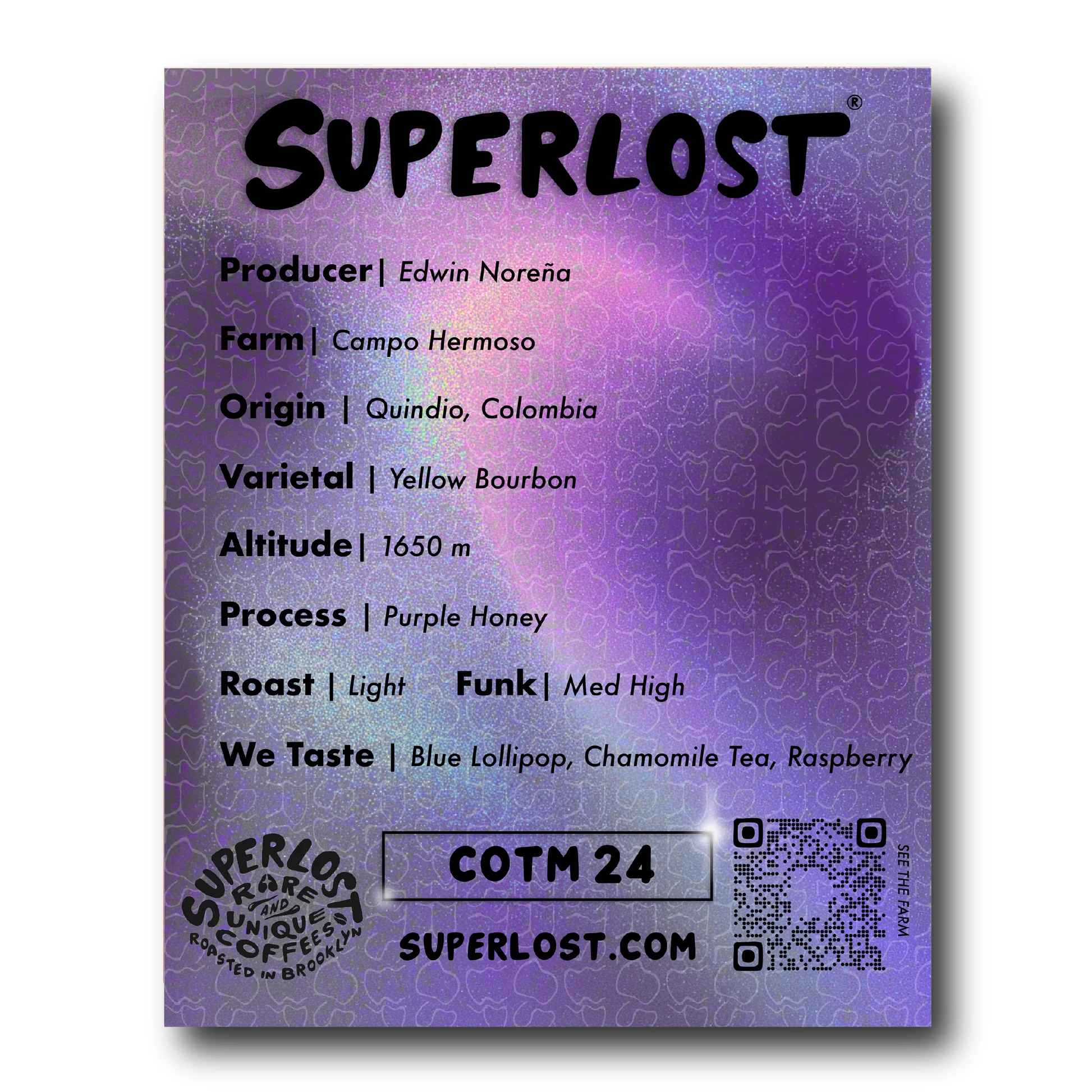 COTM 24 (Edwin Noreña - Campo Hermoso | 144 Hour Purple Honey)