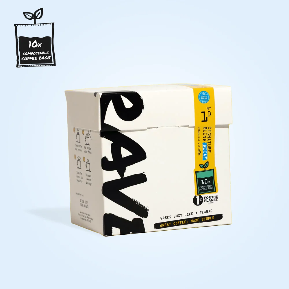 Signature Decaf Blend Compostable Coffee Bags - 10 Pack