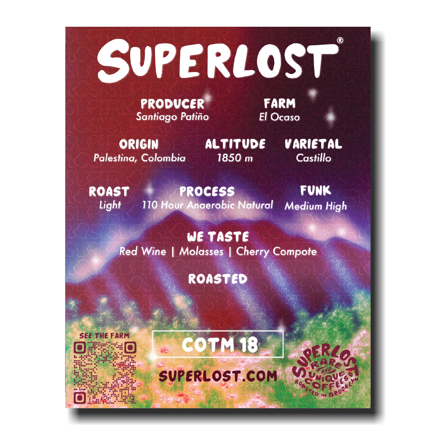 COTM 18 (Santiago Patiño | 110 Hour Anaerobic Light Roast)