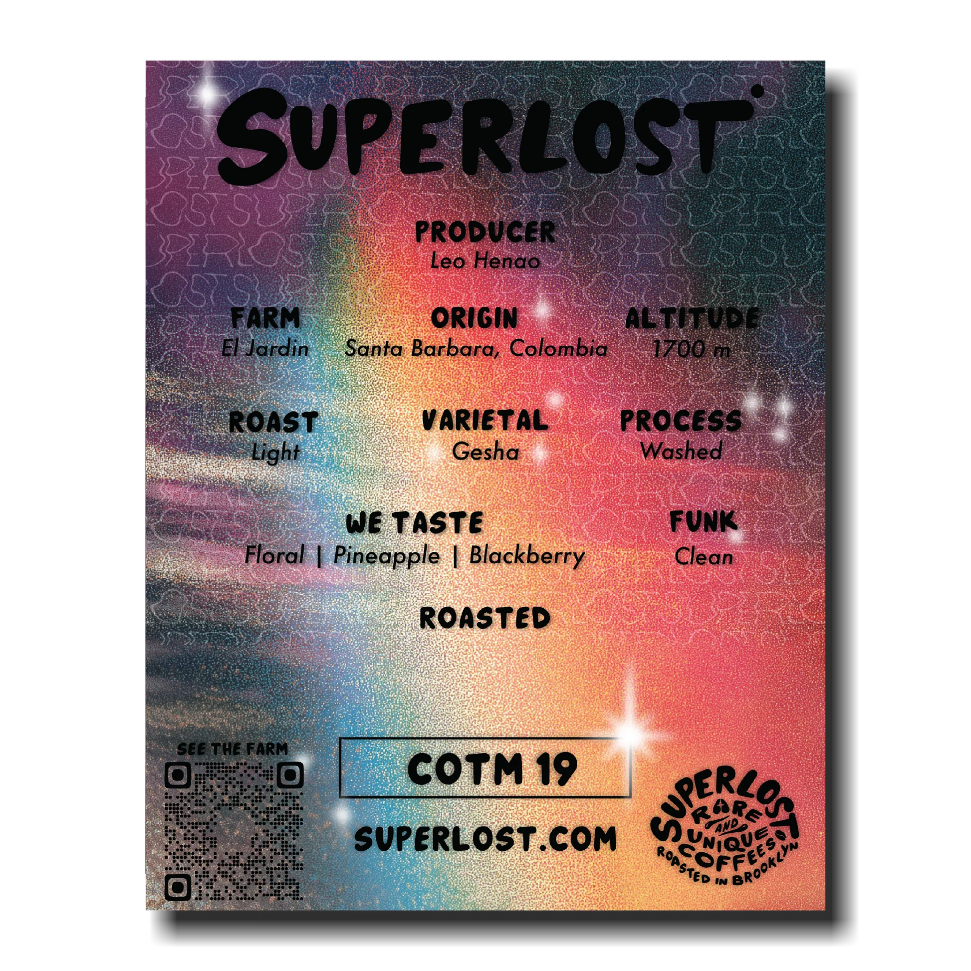 COTM 19 (Leo Henao | El Jardin Gesha | Former Cup of Excellence Champion)