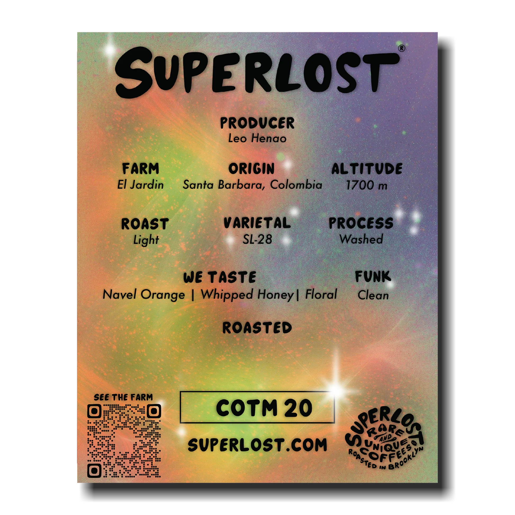 COTM 20 (Leo Henao | El Jardin SL-28 | Former Cup of Excellence Champion)