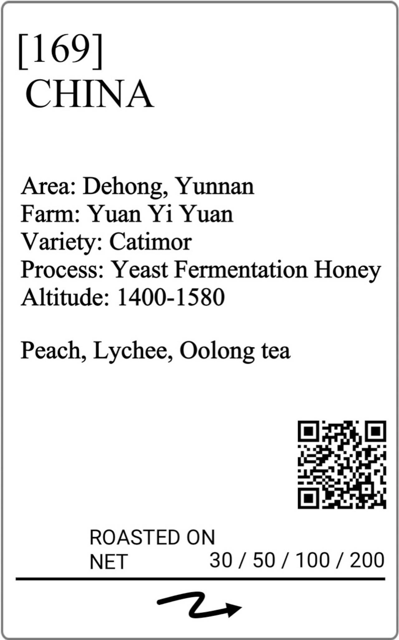 China Dehong Catimor Yeast Fermentation