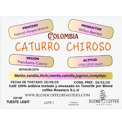 Colombia natural Caturro Chiroso